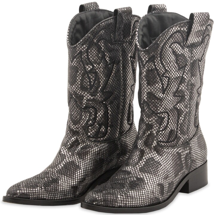 grey western boots
