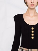 Thumbnail for your product : Balmain Knitted Long-Sleeve Bodysuit