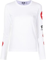 Thumbnail for your product : Comme des Garçons PLAY Heart-logo long-sleeve T-shirt