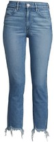Thumbnail for your product : 3x1 Authentic Mid-Rise Staight-Leg Cropped Raw-Hem Jeans