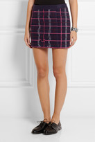 Thumbnail for your product : Kenzo Embroidered wool-blend mini skirt
