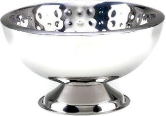Elégance Bolt Hammered 3-Gallon Stainless Steel Doublewall Punch Bowl