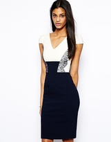 Thumbnail for your product : Hybrid Pencil Dress with Lace Panelling