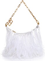  Women Ostrich Feather Purse Ostrich Tote Bag Fluffy Feather  Purse Fringe Clutch Evening Handbag for Party Prom Champagne : Clothing,  Shoes & Jewelry