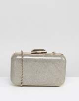 Thumbnail for your product : Dune Gold Glitter Box Clutch With Chain Strap