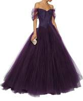 Thumbnail for your product : Zac Posen Off-the-shoulder Duchesse Silk-satin And Tulle Gown