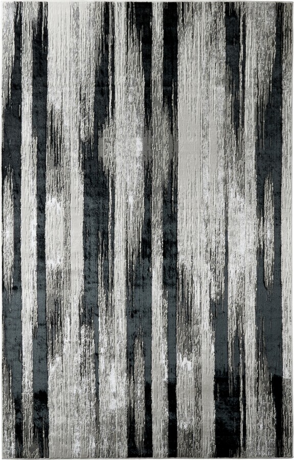 Feizy Micah 3338F 8'x10' Area Rug - Black Gray