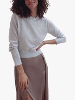 Thumbnail for your product : French Connection Loxi Recycled Crew Neck Jumper, Dove Grey Mel/Summer White