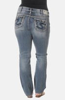 Thumbnail for your product : Silver Jeans Co. 'Suki' Curvy Fit Stretch Straight Leg Jeans (Plus Size)