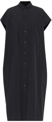 Balenciaga Striped cotton-poplin shirt dress