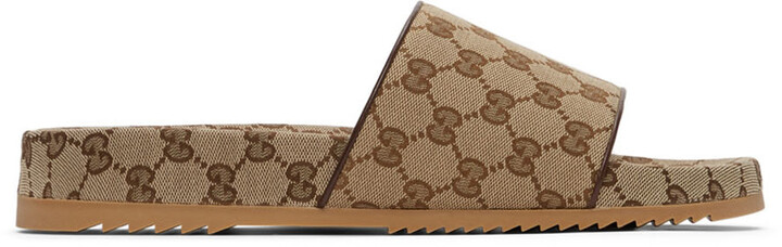 Gucci Men's GG Canvas Slide Sandals