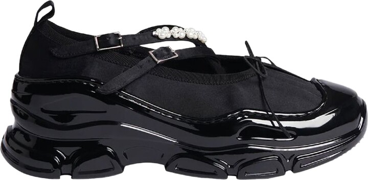 Classic Criss Cross Tracker Sneakers - Simone Rocha - Pvc - Black
