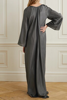 Thumbnail for your product : POUR LES FEMMES Silk-habotai Nightdress - Gray