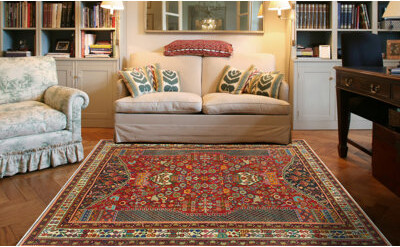 Isabelline Fine Vintage Norwel Red Rug