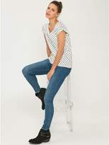 Thumbnail for your product : M&Co Spot print lace back t-shirt
