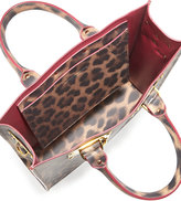 Thumbnail for your product : Sophie Hulme Mini Leather Tote Bag, Leopard-Print