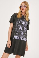Thumbnail for your product : Nasty Gal Womens Acid Wash Pink Floyd T-Shirt Dress