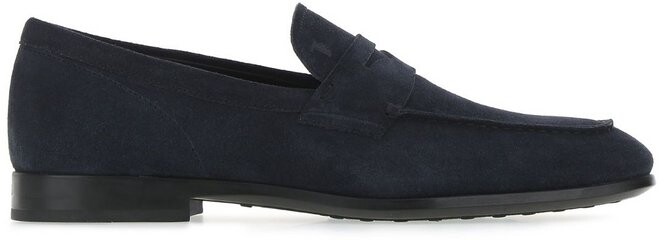 navy blue suede loafers mens