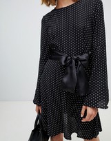 Thumbnail for your product : UNIQUE21 Unique 21 polka dot long sleeve smock dress