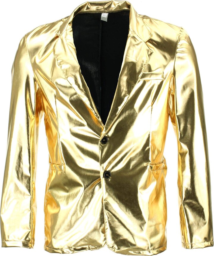 LOUDelephant Firefly Shiny Metallic Blazer - Gold (Medium/Large ...