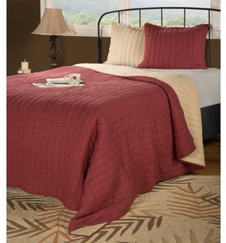 Rizzy Home BT1410 RED 90"x92" Cotton voile Quilt