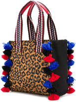 Thumbnail for your product : Etro tassel detail leopard print tote bag