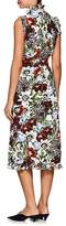 Thumbnail for your product : Erdem Women's Floral Silk Crêpe De Chine Belted Dress