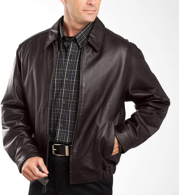JCPenney Excelled Leather Excelled Nappa Leather SelfElastic Bomber