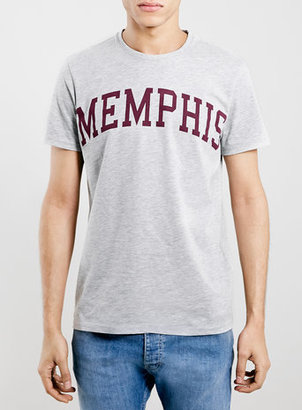 Topman Grey Slim Fit Memphis T-Shirt