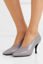 Thumbnail for your product : Dries Van Noten Leather Pumps - Gray