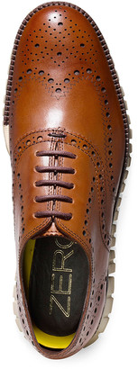 Cole Haan Men's ZeroGrand Leather Wing-Tip Oxford, Brown