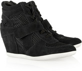 Thumbnail for your product : Ash Bowie suede and mesh wedge sneakers