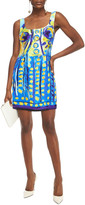 Thumbnail for your product : Moschino Printed crepe mini dress - Blue - IT 38