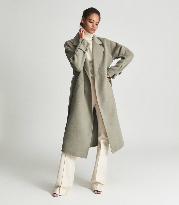 olive wool coat