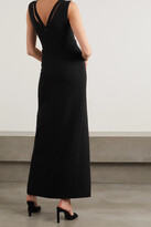 Thumbnail for your product : Versace Embellished Cutout Silk-crepe Gown - Black