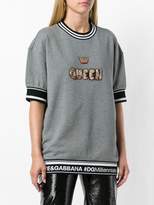 Thumbnail for your product : Dolce & Gabbana embellished Queen jumper