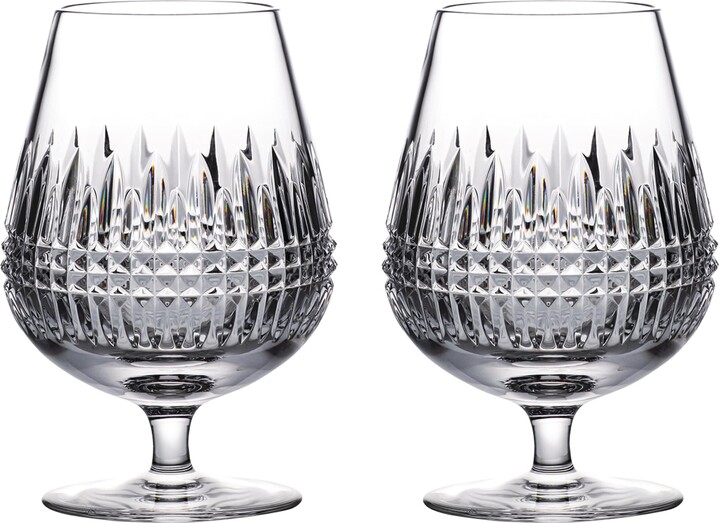 Waterford Set of 2 Lismore Diamond Brandy Balloon Glasses