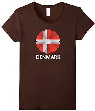 Logiamerch: Denmark Flag Flower T-Shirt