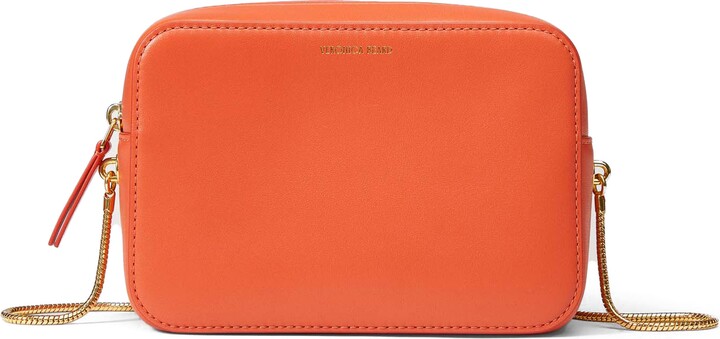 Veronica Beard Boxy Chain Leather Crossbody Bag