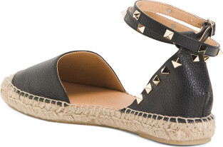 Maypol Made In Spain Leather Flat Closed Toe Espadrille Sandals - ShopStyle