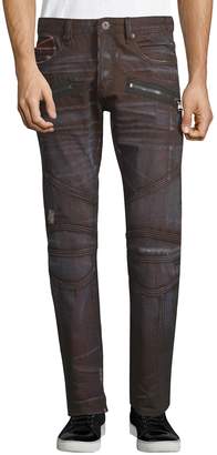 Cult of Individuality Men's Greaser Moto Cotton Jeans