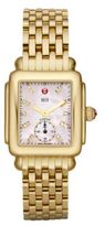 Thumbnail for your product : Michele Deco Pink Mother-of-Pearl Rectangular Bracelet Watch