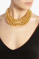 Thumbnail for your product : Ben-Amun Gold-plated chain-link necklace
