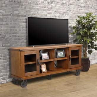 URBAN RESEARCH Os Home & Office Furniture OS Home and Office Furniture Model 33270 Industrial Collection 72 inch wide TV Console with glass