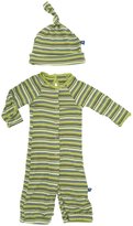 Thumbnail for your product : Kickee Pants Print Layette Gown & Knot Hat (Baby)-Island Stripe-6-12 Months