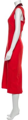 Victoria Beckham V-Neck Long Dress w/ Tags Red