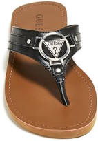 Thumbnail for your product : GUESS KALLITA Logo T-Strap Flip-Flops