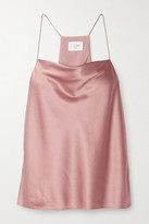 Thumbnail for your product : CAMI NYC The Aggie Draped Silk-blend Charmeuse Camisole - Antique rose