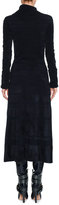 Thumbnail for your product : Agnona Split-Neck Chenille Midi Dress