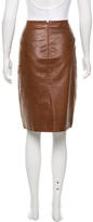 Thumbnail for your product : Calvin Klein Collection Leather Knee-Length Skirt